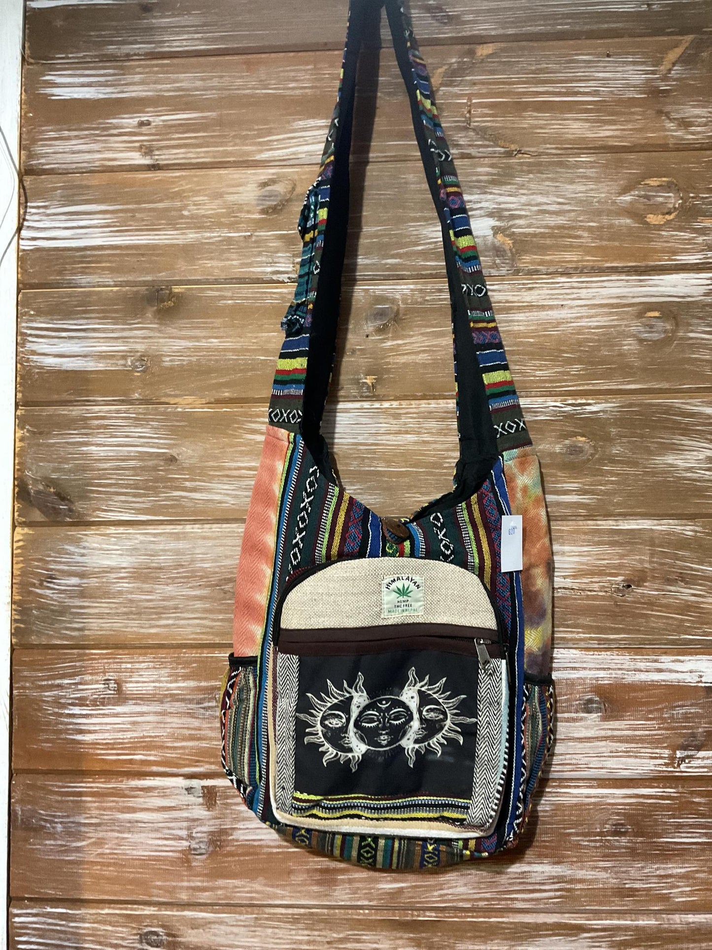 Tie Dye Hemp Shoulder Bags