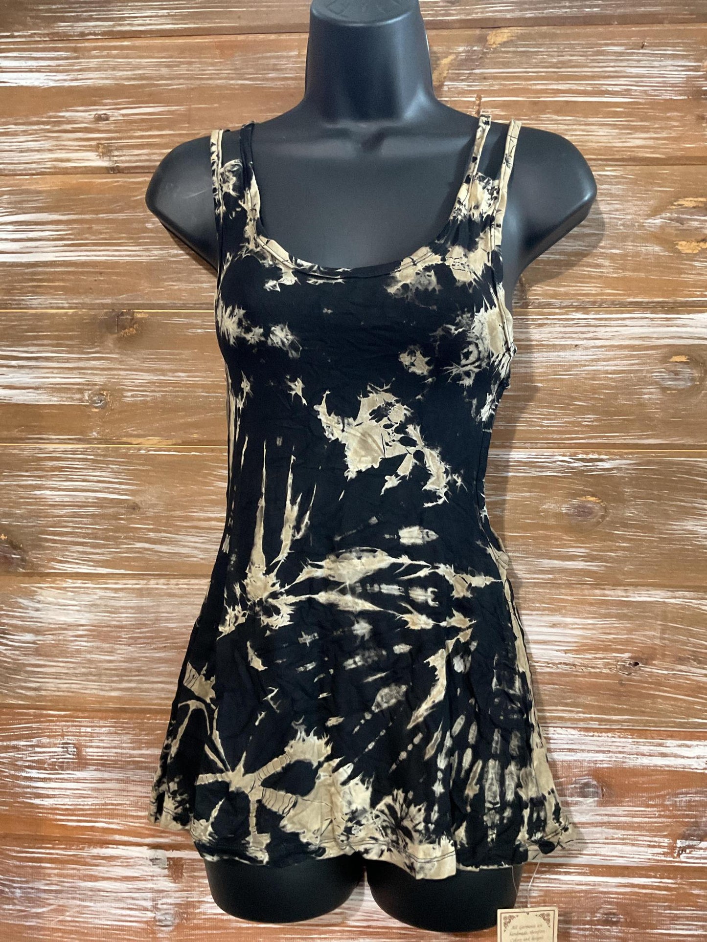 Tie Dye Tank Top with Crossed Back