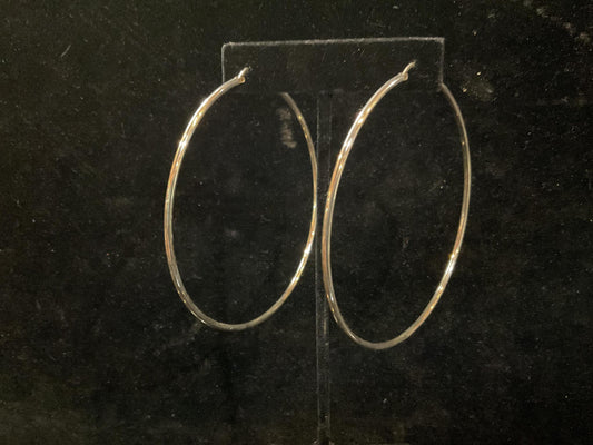 Giant Sterling Silver Hoops