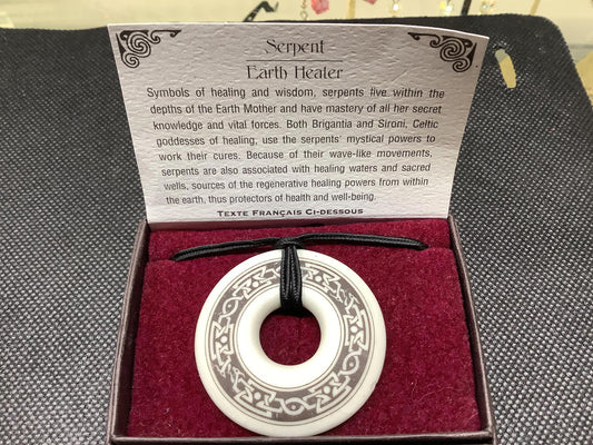 Porcelain Pendant-Serpent Earth Healer