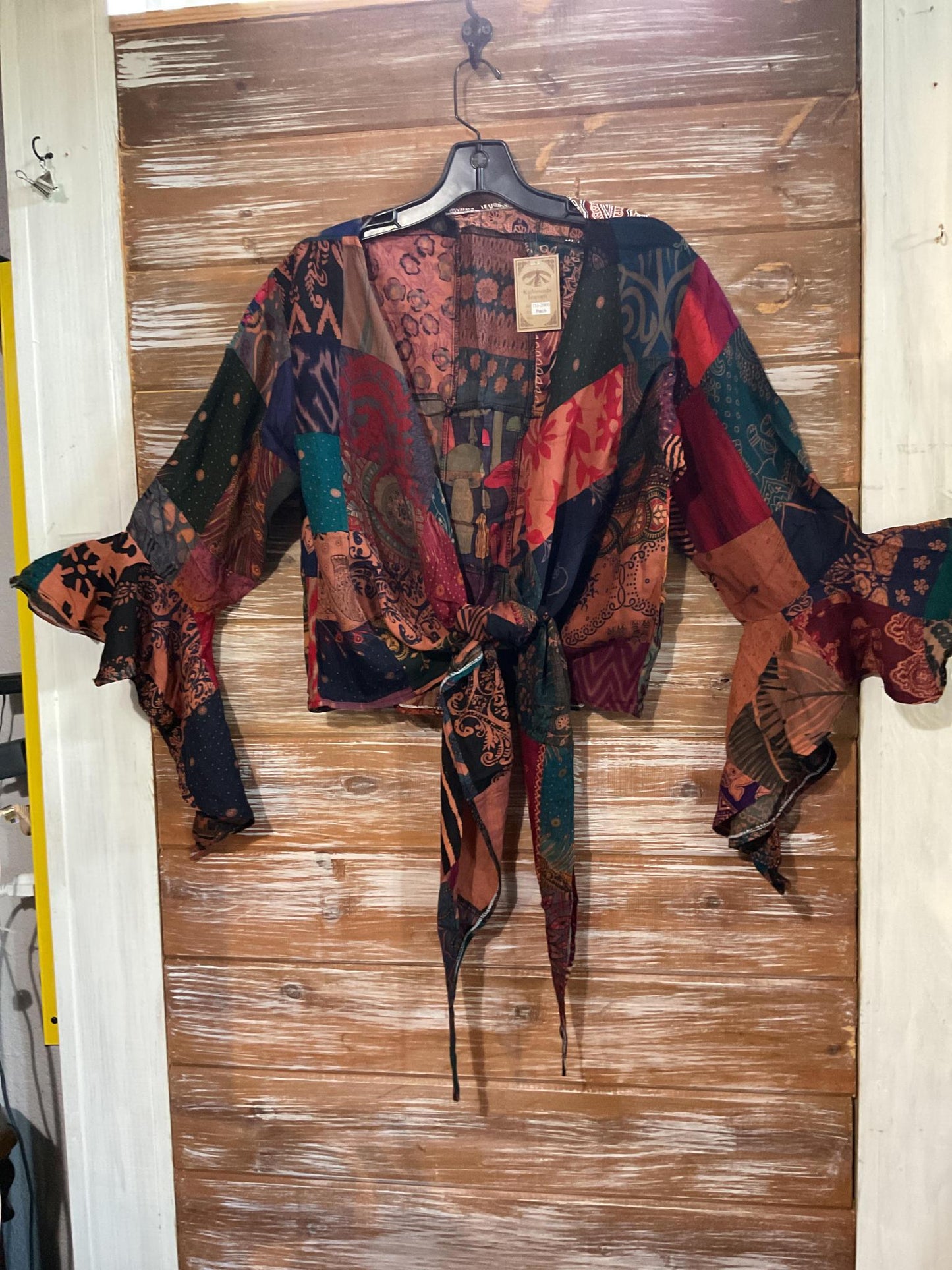 Cotton Long Bell Sleeve Top/ Coverup