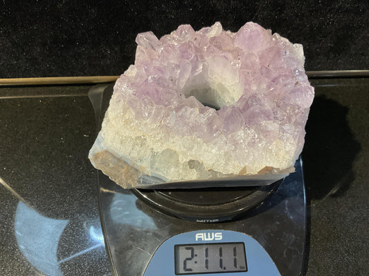 Amethyst Druzy Candleholder