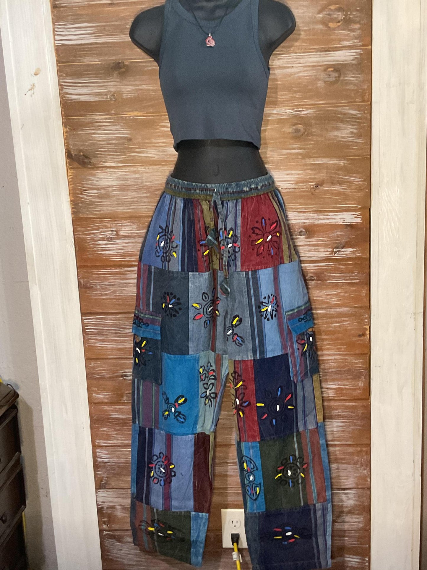 Patchwork Pants with Prints