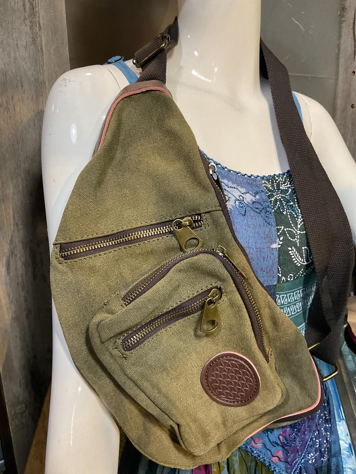 Canvas Cross Body Bag