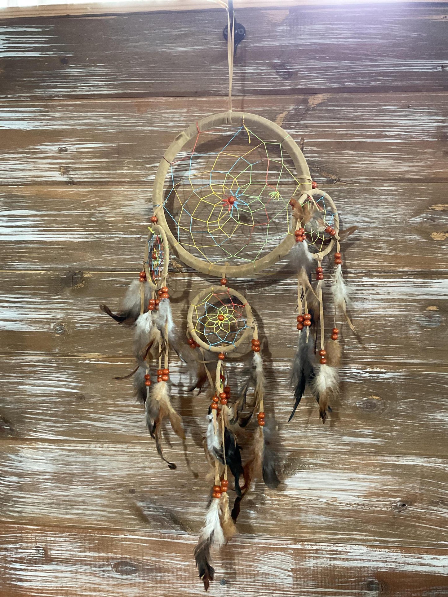 13” Multi Color Web 4 Hoop Dreamcatcher