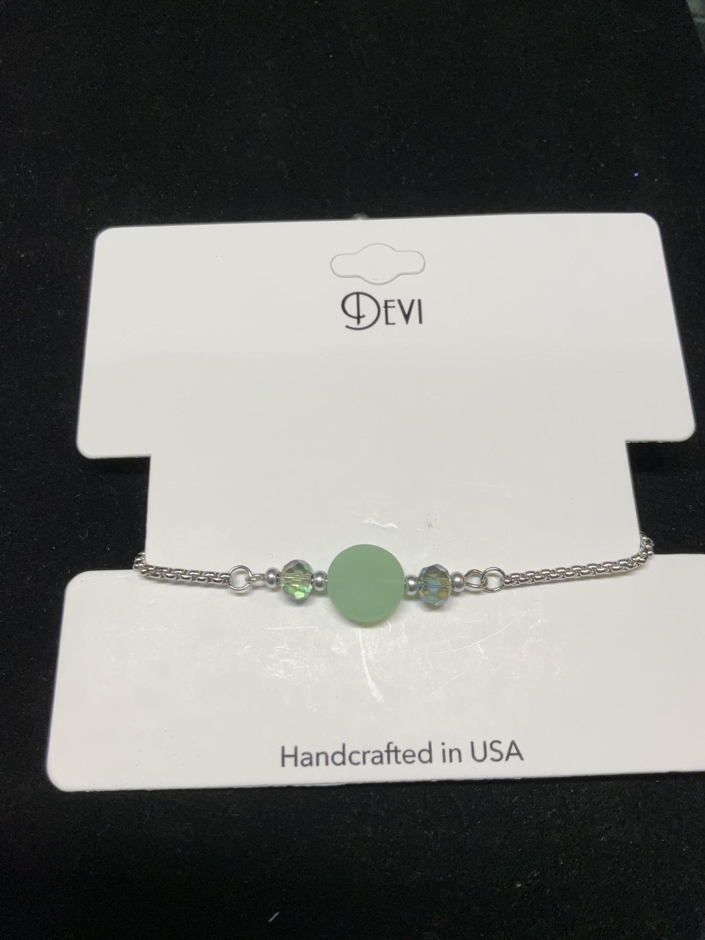 Devi Slider Bracelets with Seaglass