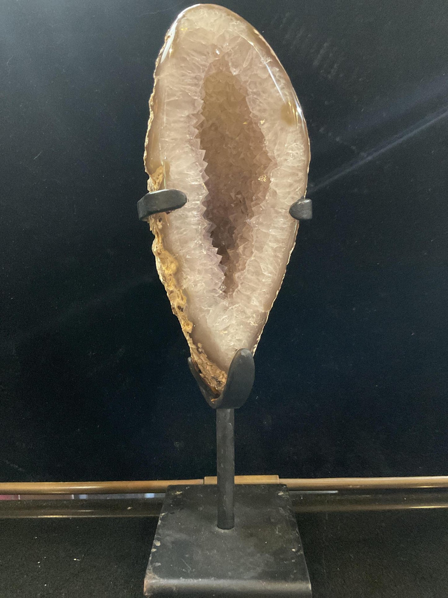 Free Form Quartz Agate on Stand