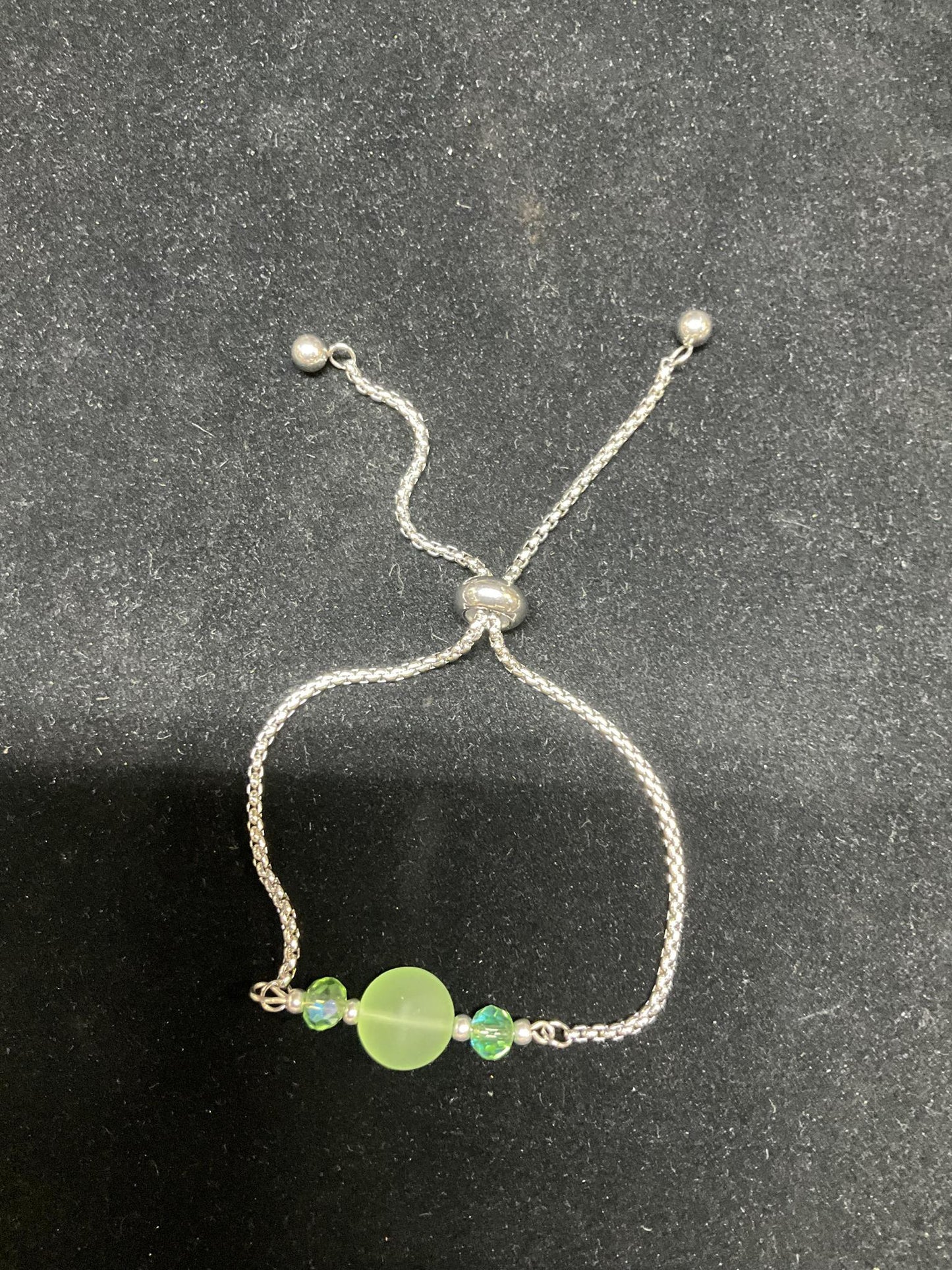 Devi Slider Bracelets with Seaglass