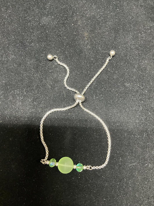 Devi Slider Bracelets with Seaglass