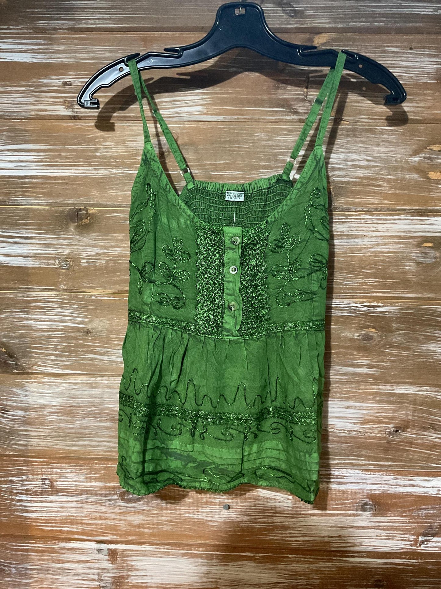 Acid Wash Crop Top With Lace