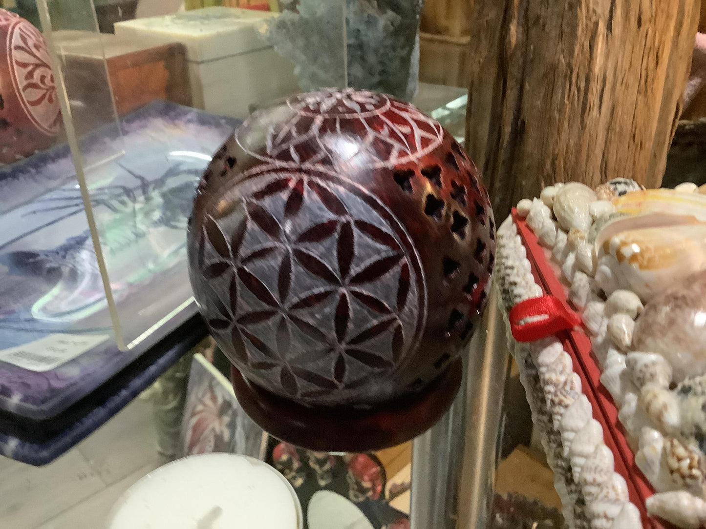Carved Soapstone Burners/Candleholders