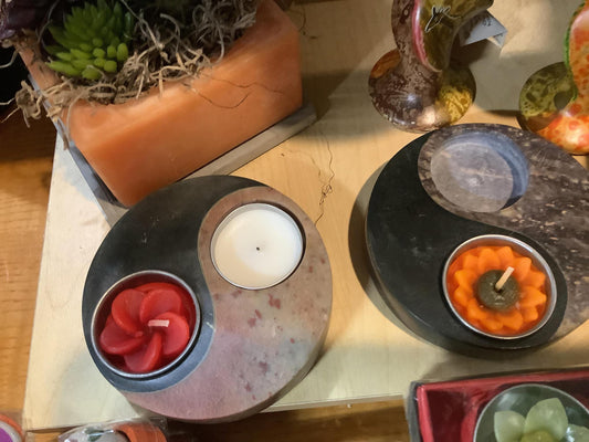 Yin Yang Soap Stone One/Candle Holder