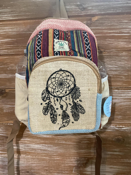 Small Hemp Printed Backpack