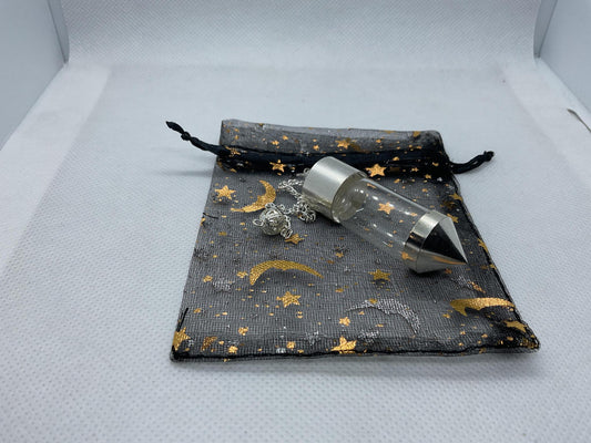 Chambered Glass Pendulum with Organza Bag