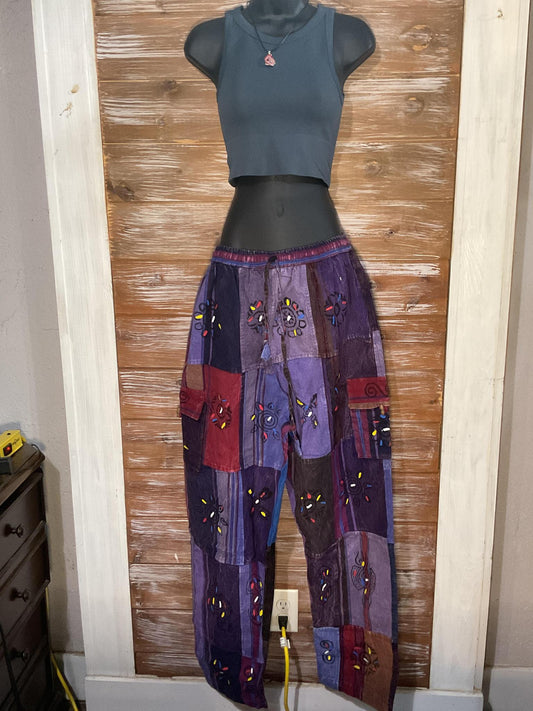 Patchwork Pants with Prints