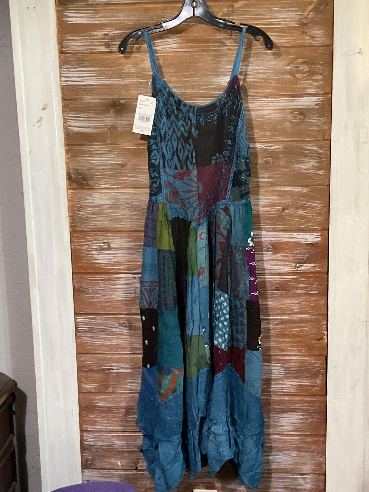 Sleeveless Patchwork Maxi Dress