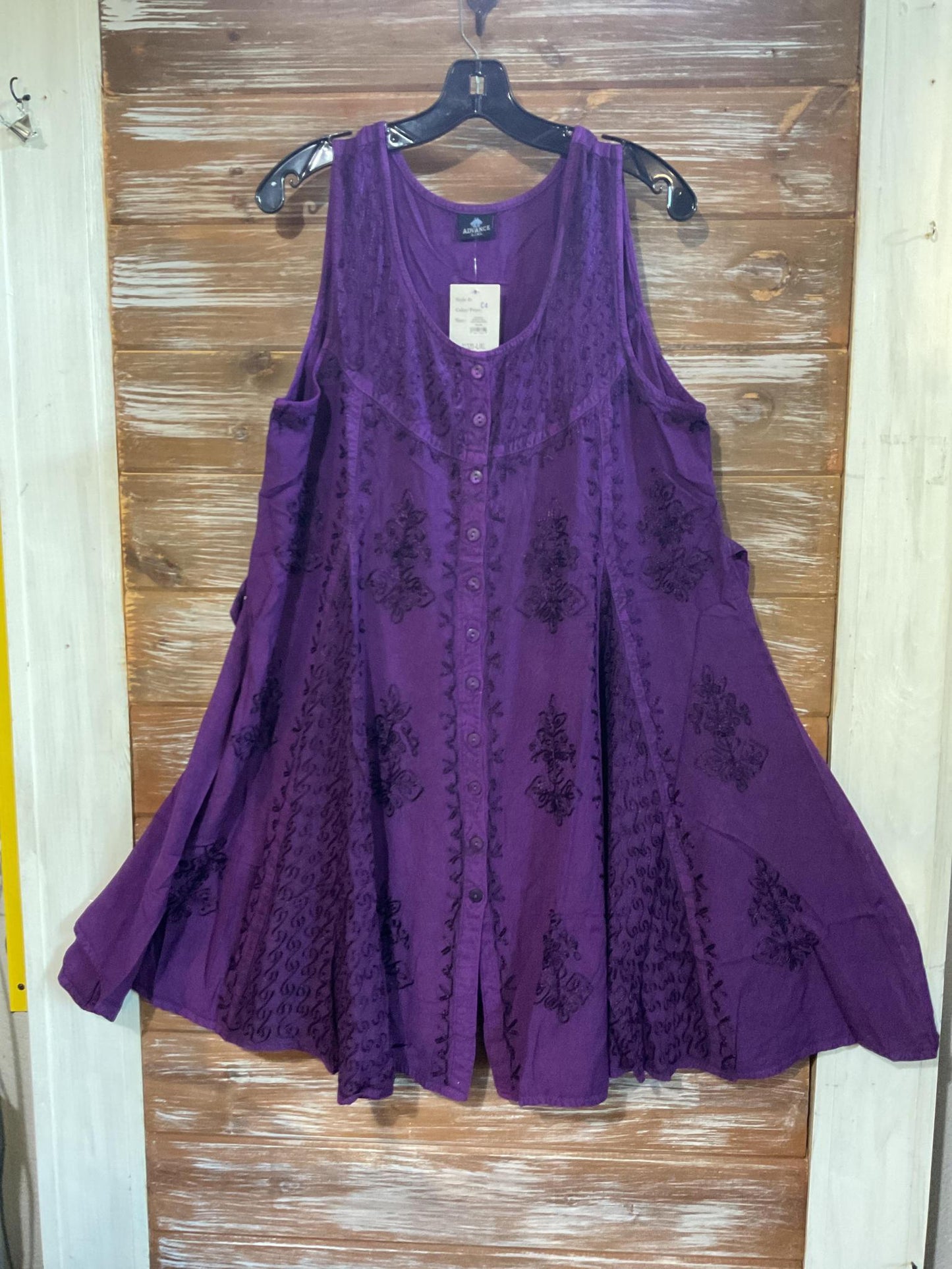 Sleeveless Buttoned-down Short Dress