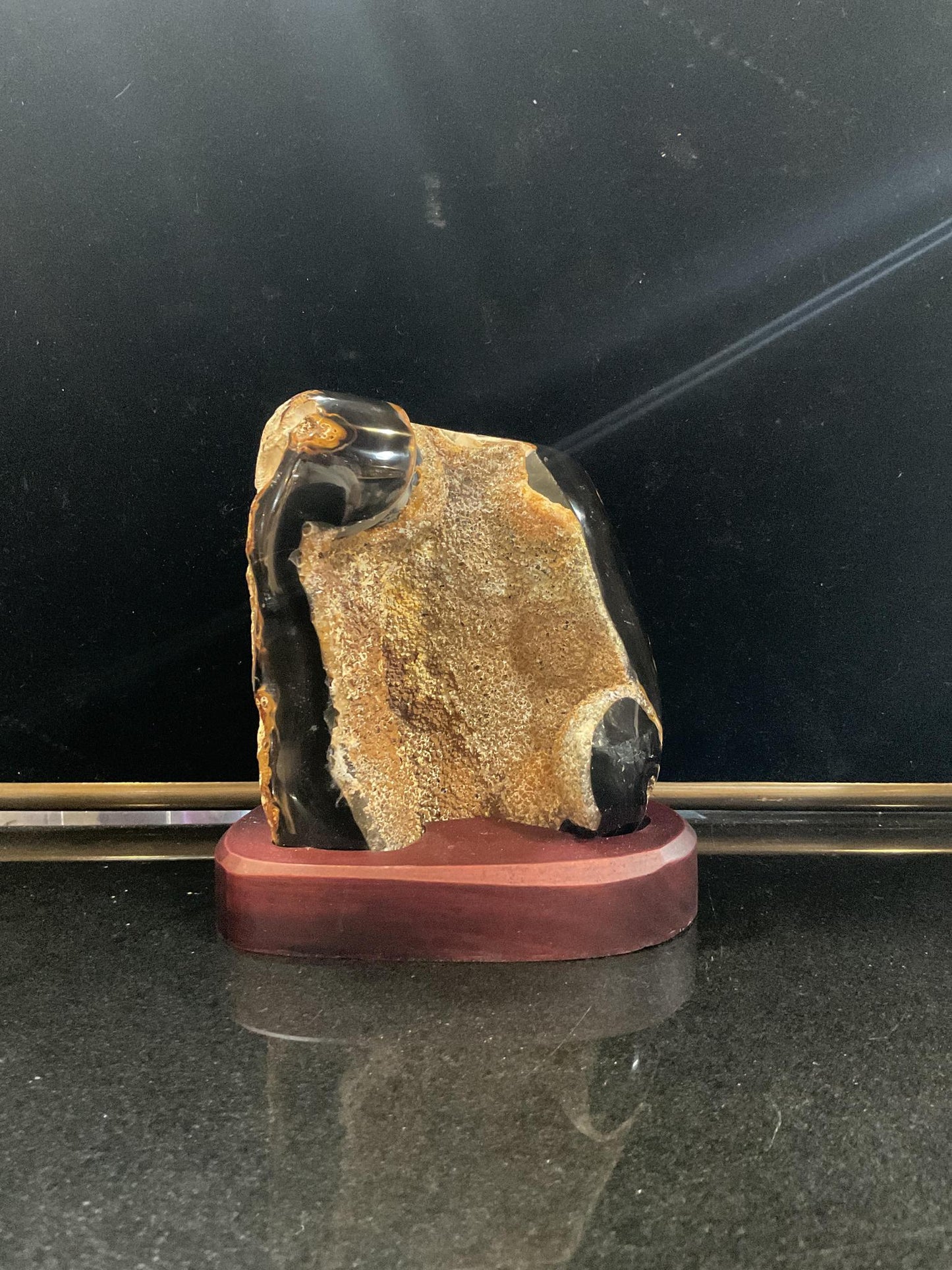 Free Form Quartz Agate on Stand
