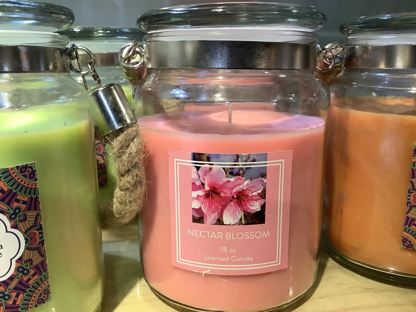 Crystalo Creations 18oz Jar Candle with Rope