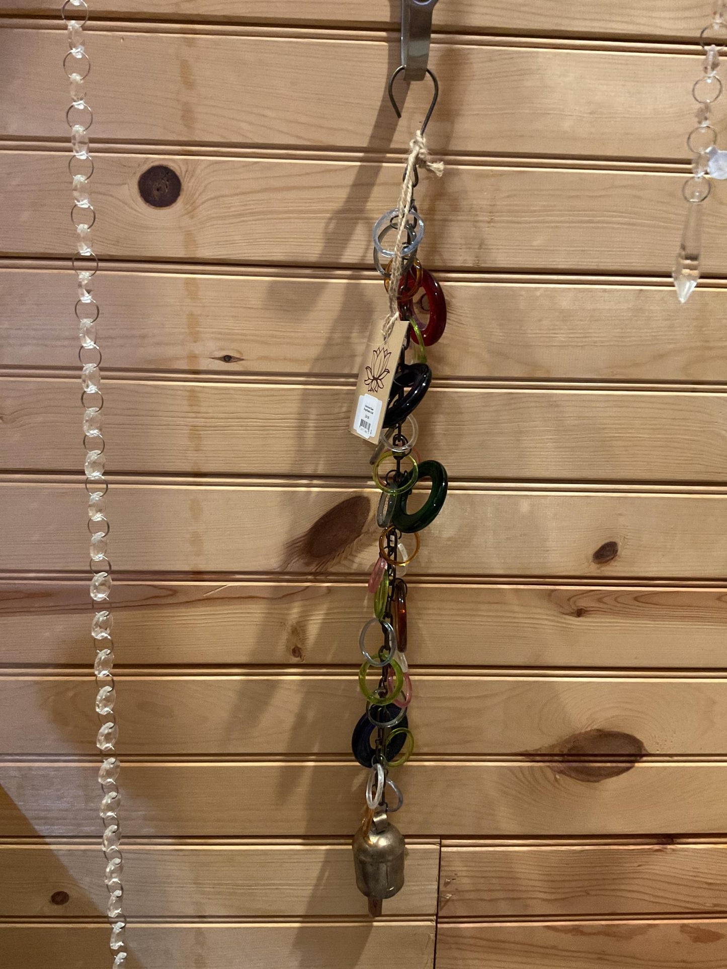 Intertwined Glass Rings/Beads & Bell