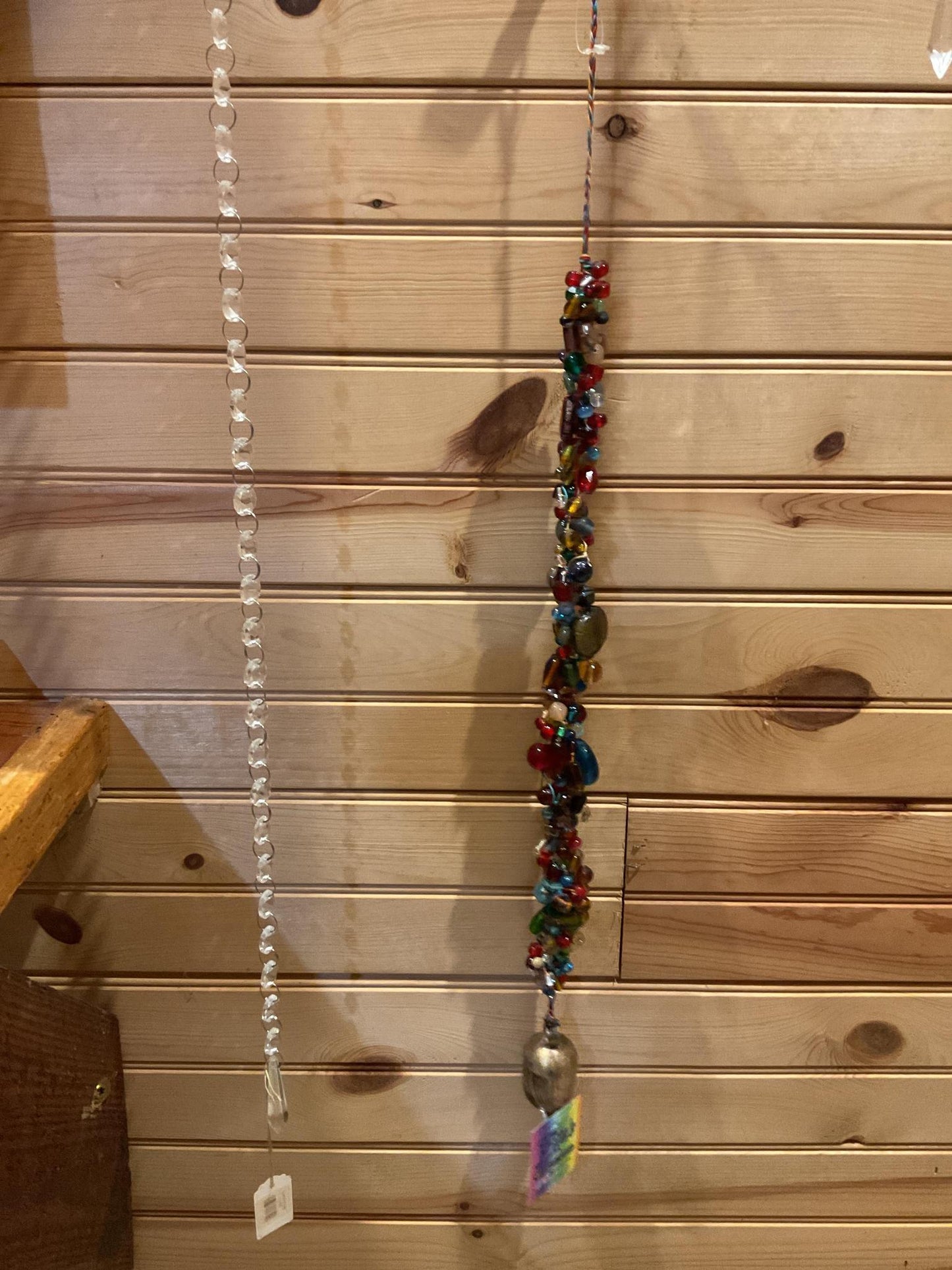 The Eclectic Colored Glass Bead Hanging W/Bell