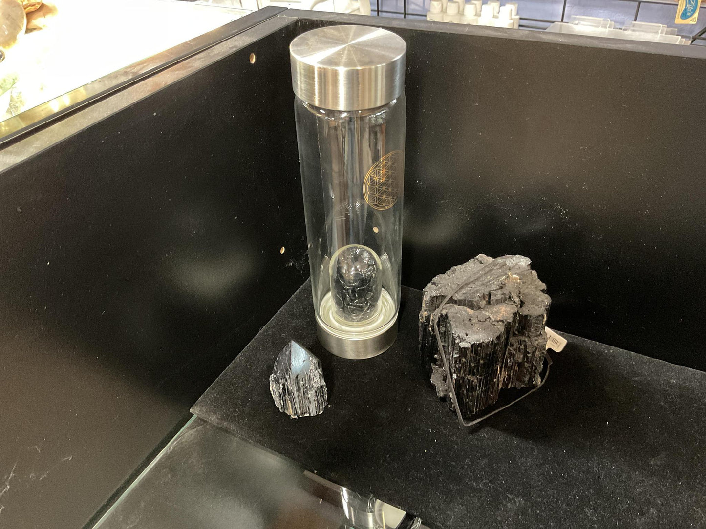 Crystal Infused Glass Water Bottles