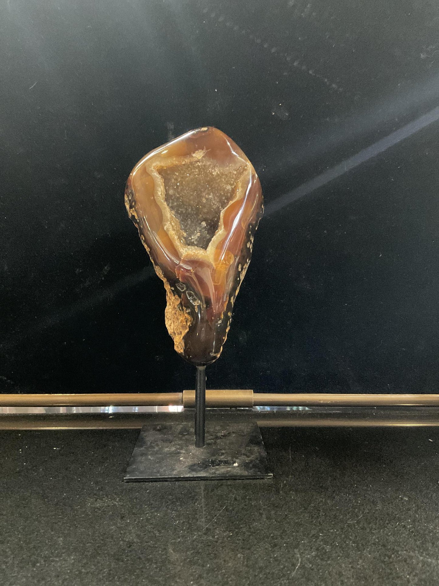 Free Form Quartz Agate on Stand