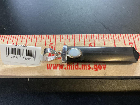 Shungite and Sterling Silver Pendants