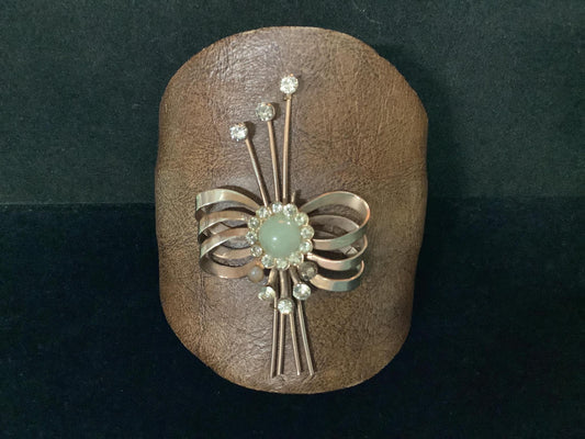 Leather Cuff with Antique embellishment