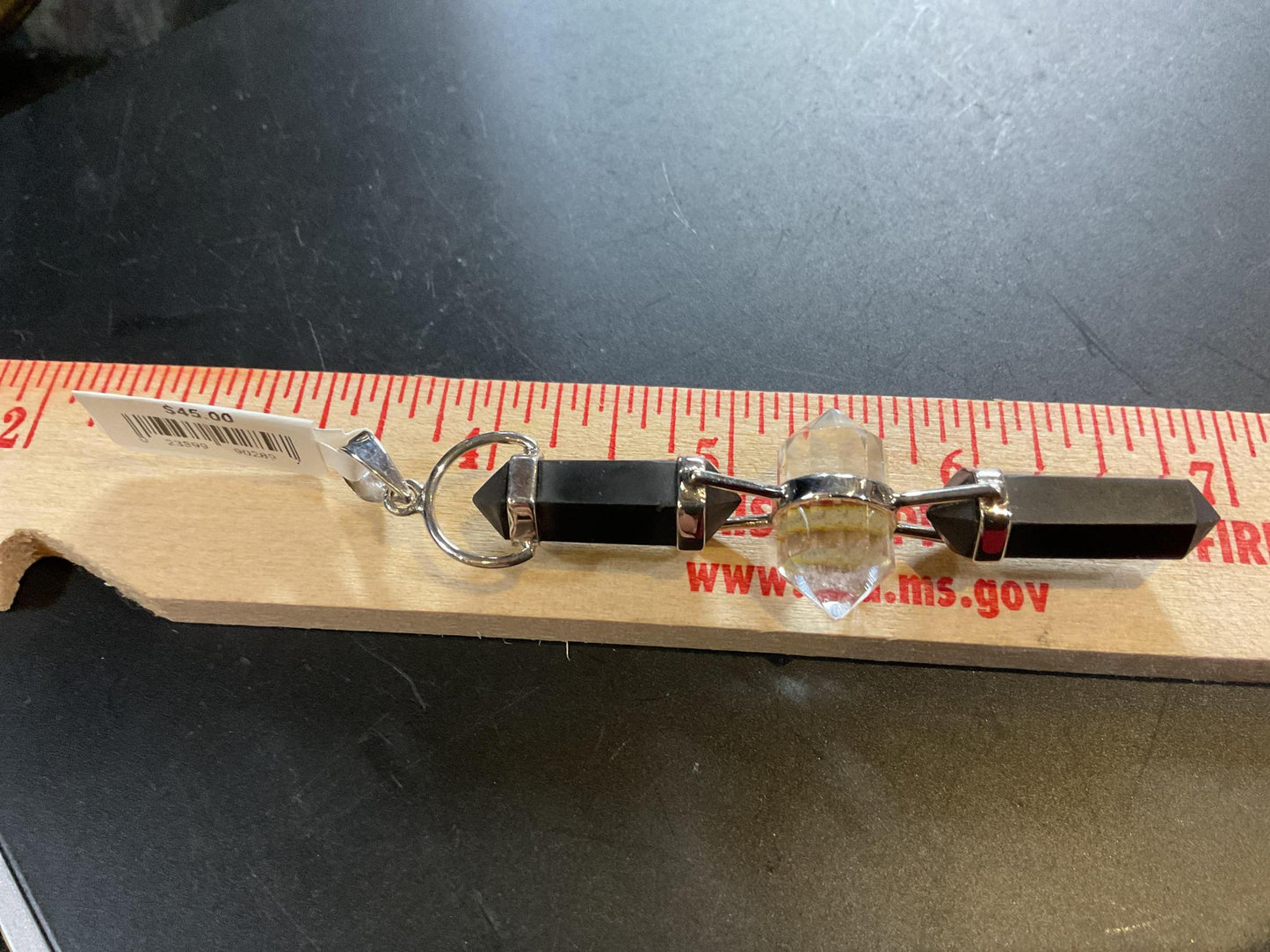 Shungite and Sterling Silver Pendants