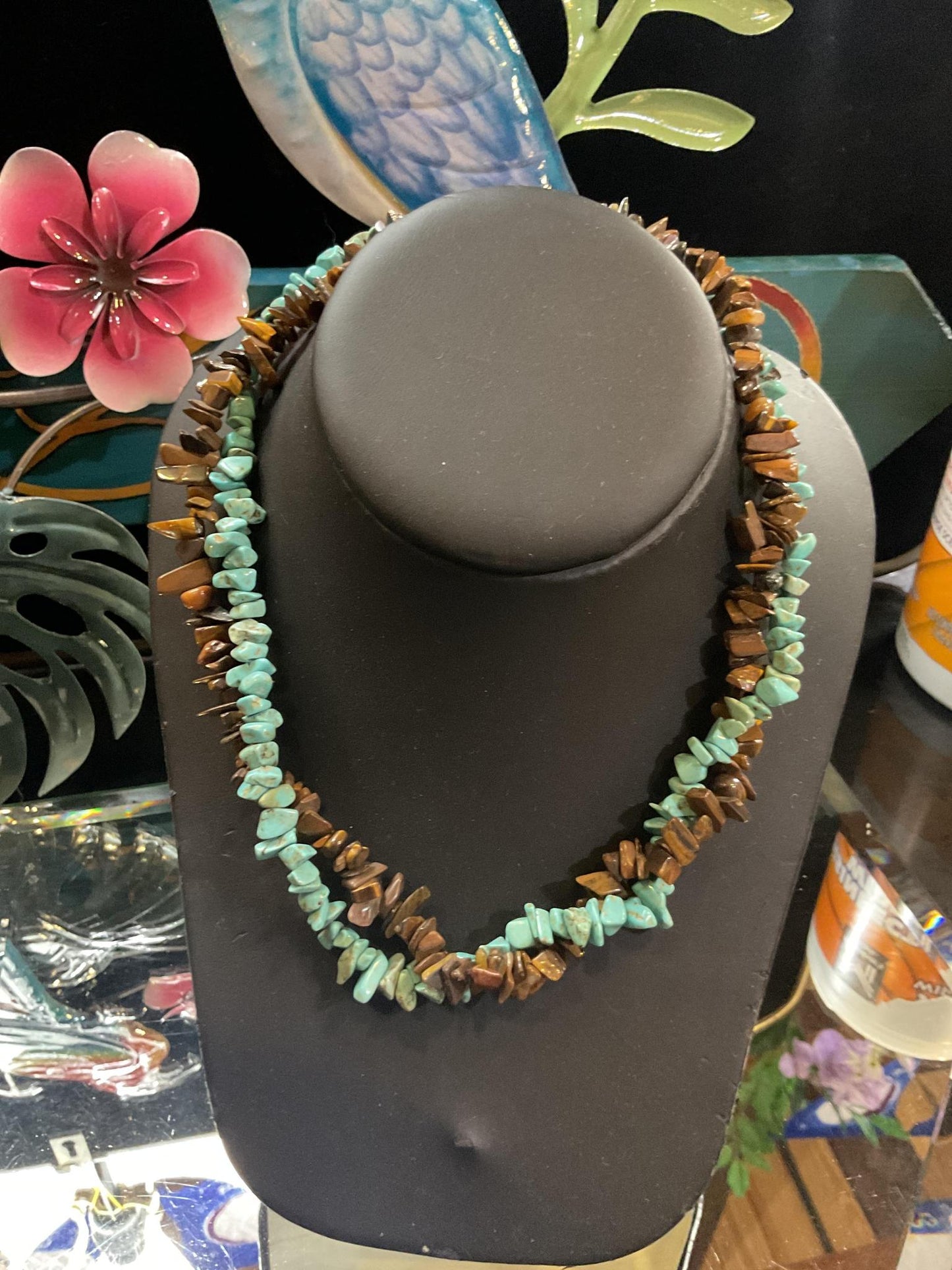 Turquoise & Tiger Eye Sterling Silver Findings