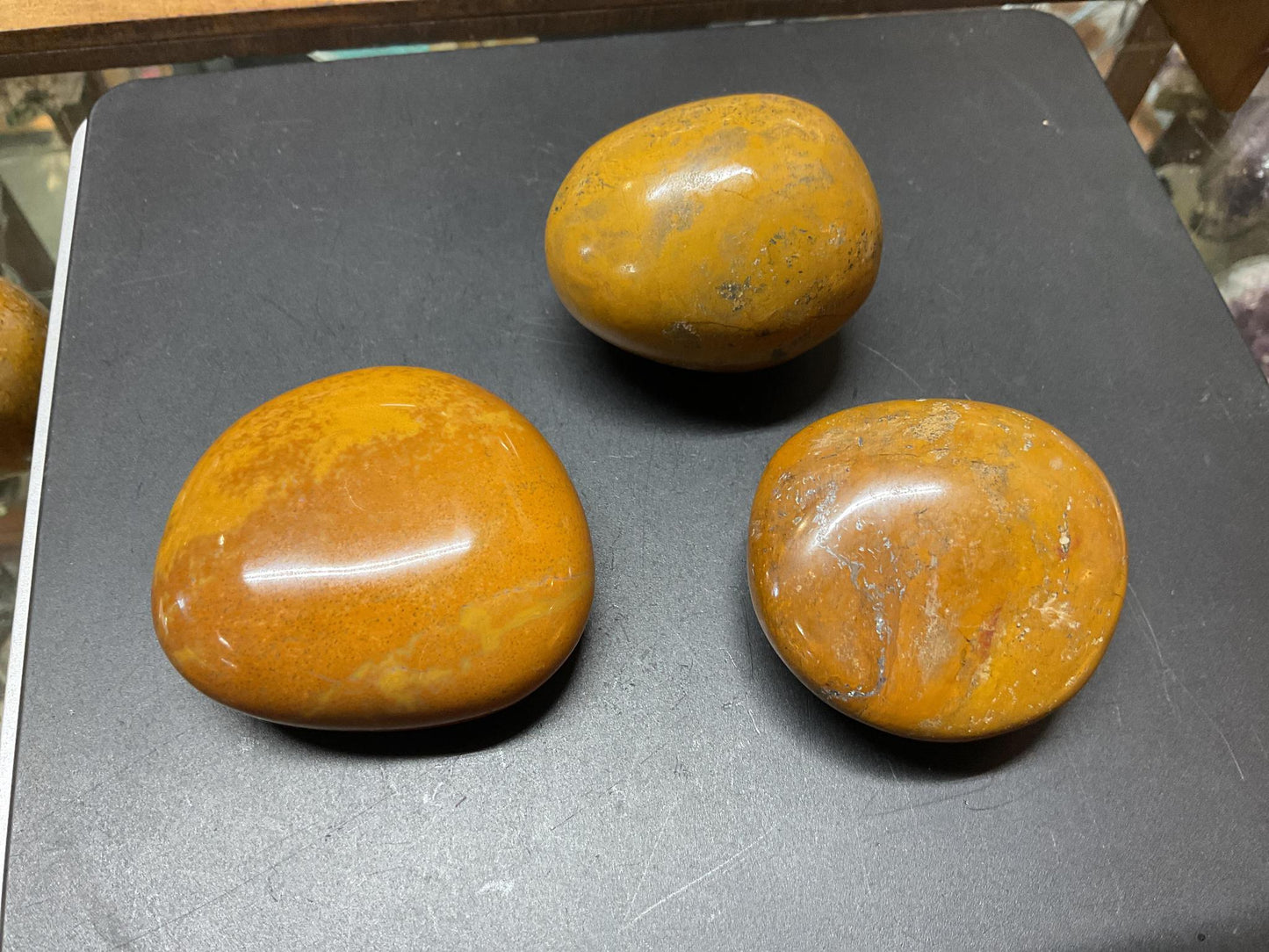 Yellow Jasper Palm Stones