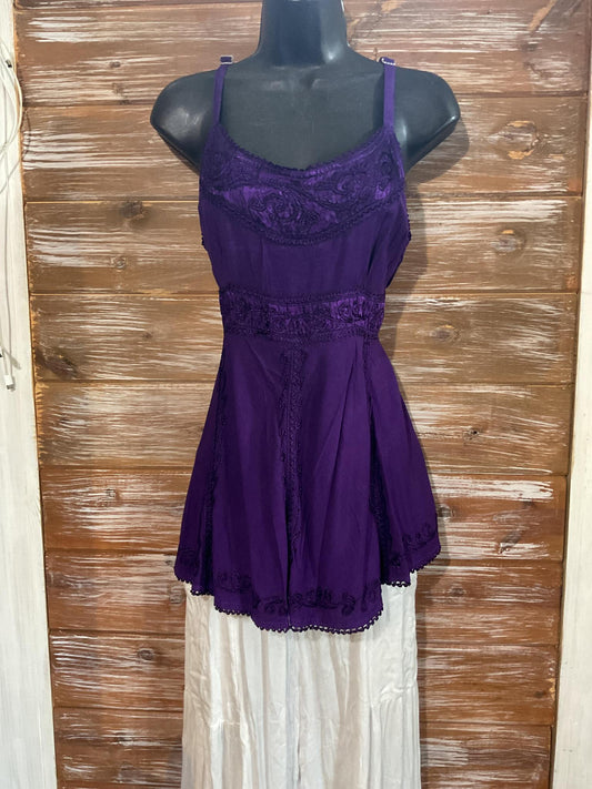 Sleeveless Embroidered Top