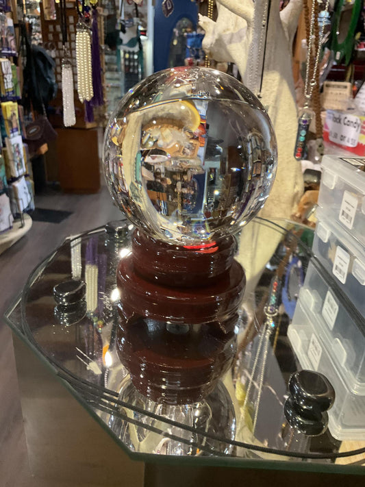 Crystal Ball on Wooden Stand