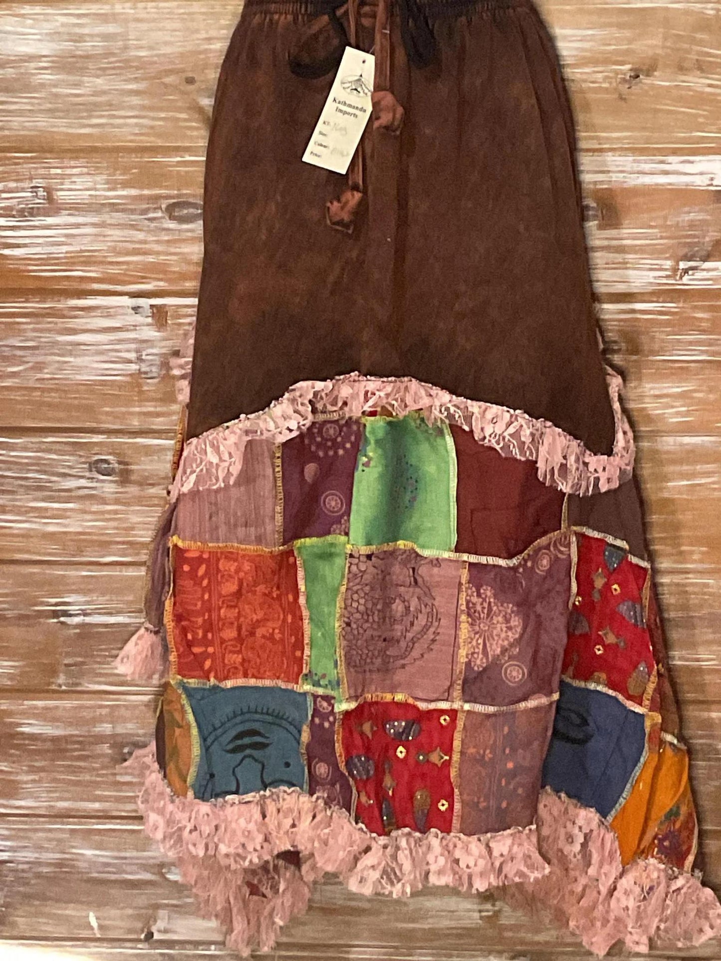 Cotton Midi Skirt W/Uneven Hem