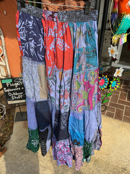 Bohemian Patchwork Skirts Long
