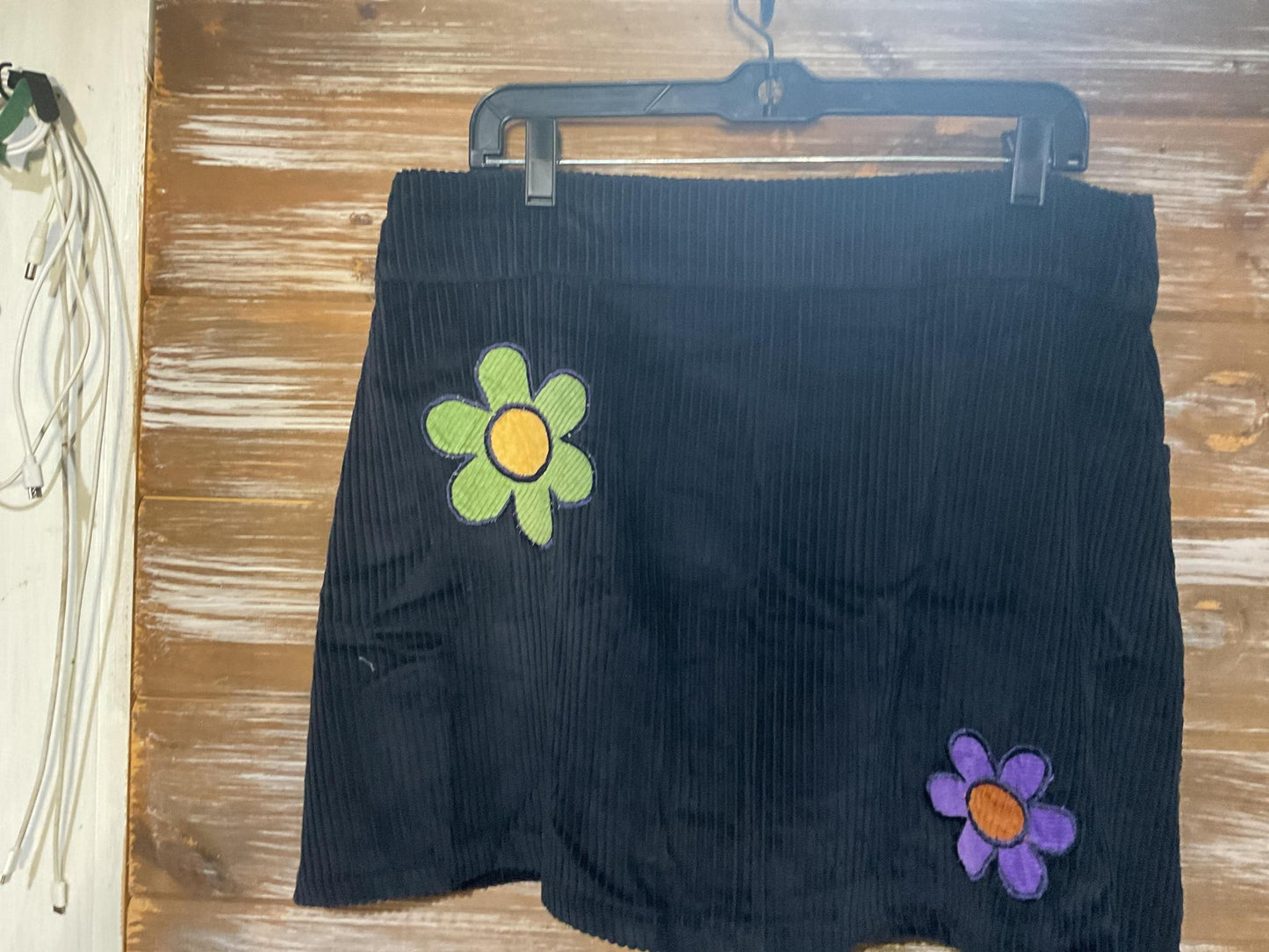 Corduroy Daisy Mini Skirt