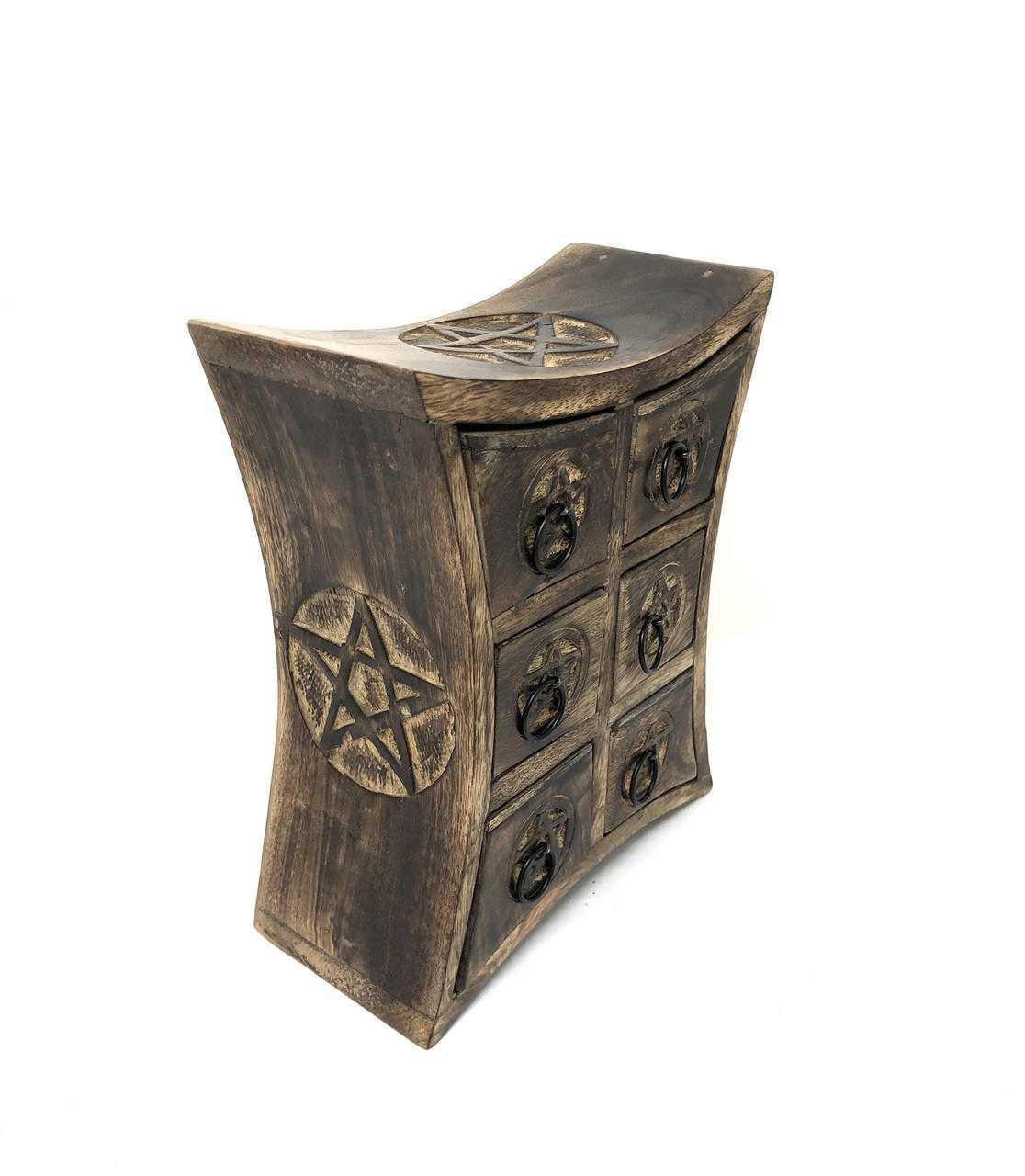 Curved Wooden Pentacle Storage