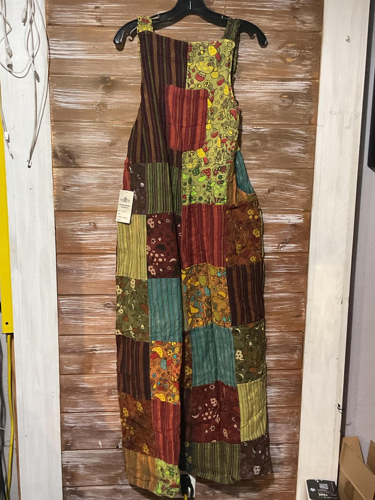 Cotton Patchwork Overalls