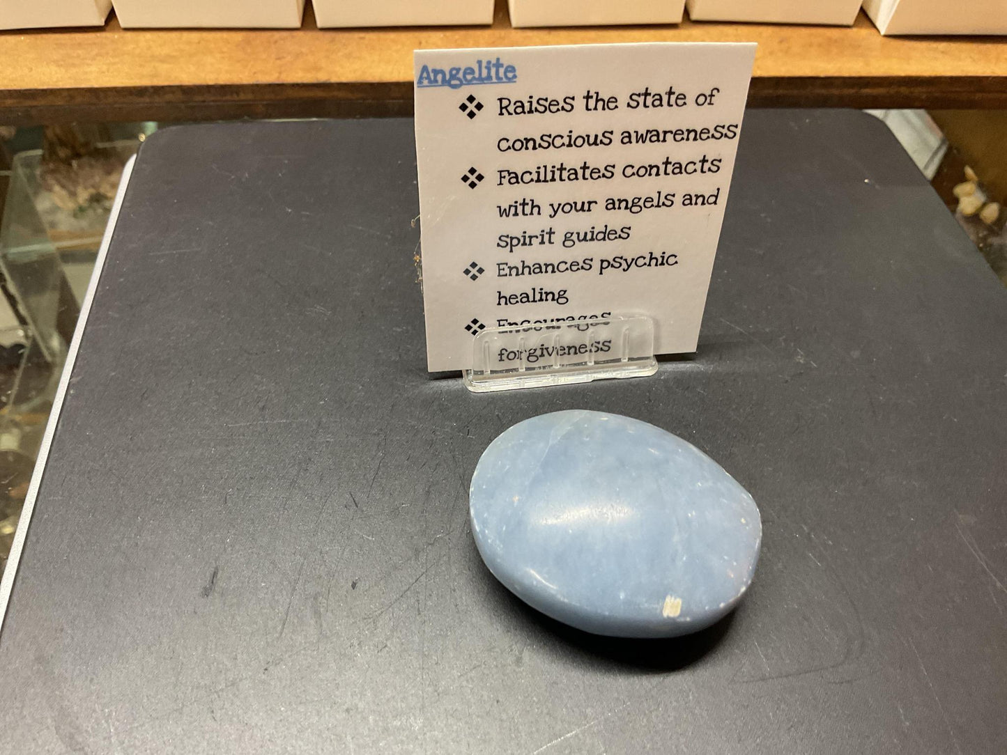 Angelite Palm Stone