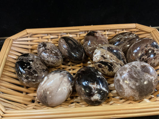 Black Opal Palm Stones