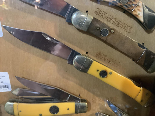Derlin Yellow Single Blade Knife