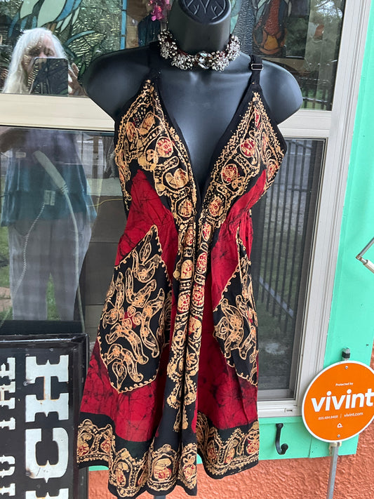 Short Batique Dress With Straps