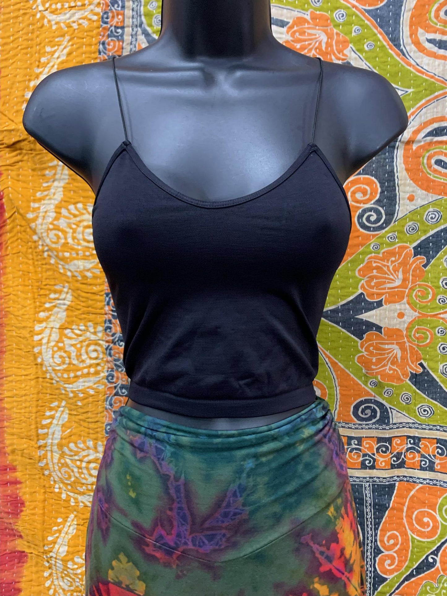 Skinny Strap Cropped Cami