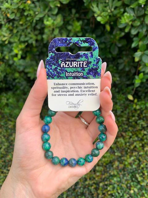 Azurite Natuaral Stone Bracelet 8mm