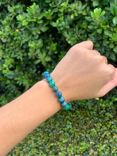 Azurite Natuaral Stone Bracelet 8mm