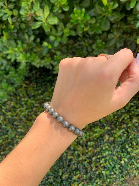 Pyrite Natural Stone Bracelet 8mm