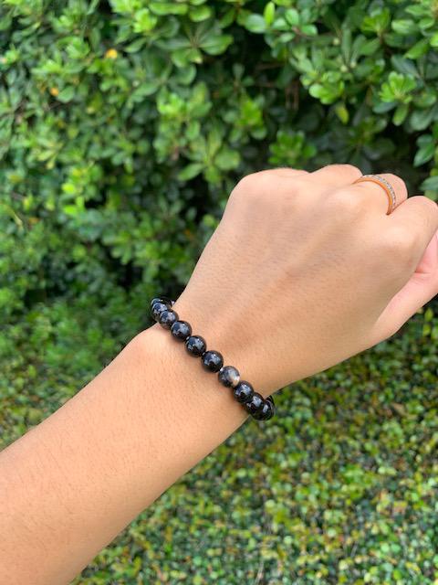 Black Tourmaline & Onyx Natural Stone Bracelet 8 mm