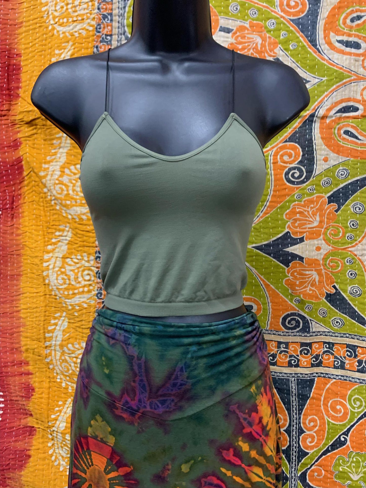 Skinny Strap Cropped Cami