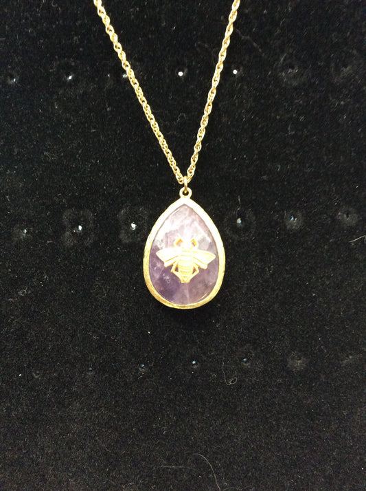 Honey Bee on Amethyst